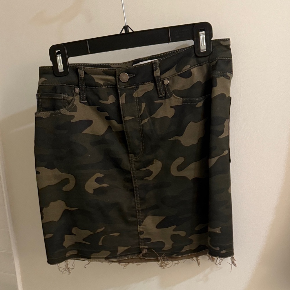 Tinsel Camouflage Mini Skirt